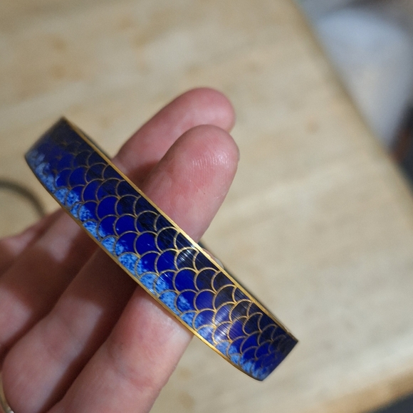 2 Vintage Cloisonne fish bangle bracelets - Picture 9 of 11